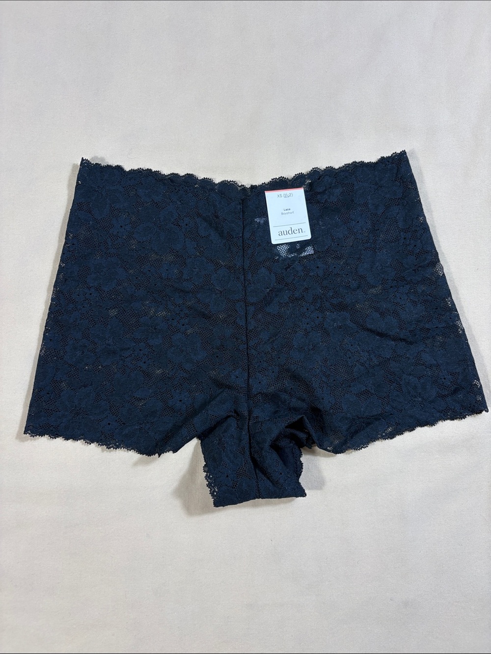 Auden Women’s Size XS Black Allover Lace Boyshort Underwear Set of 2 NWT - Picture 6 of 9